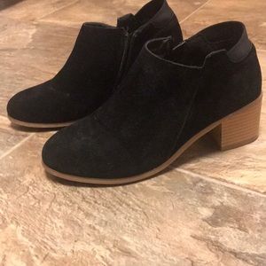 Black velvet booties